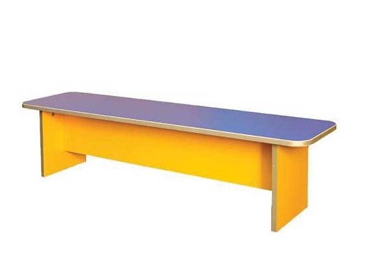 Дитяча лава з заокругленими кутами, матеріал каркасу - ЛДСП, для роздягальні в дитячих садочках, АЛМАНТ, 1200х300х300 мм.